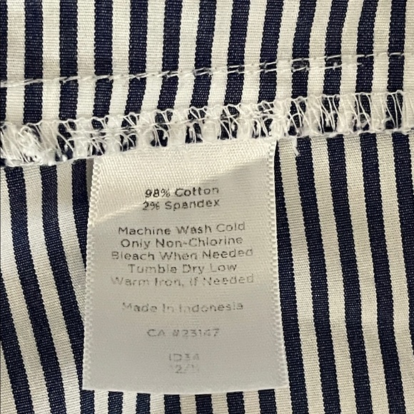 Talbots Striped Sleeveless Top with Beaded Neckline - Picture 9 of 9